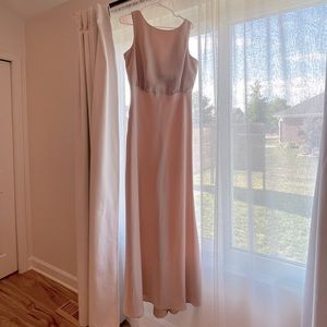 BHLDN Dusty Rose Satin Maxi Dress